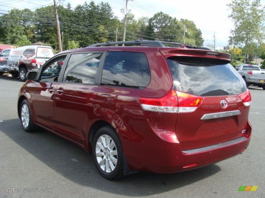 2011 Sienna Limited AWD - Salsa Red Pearl / Bisque photo #6