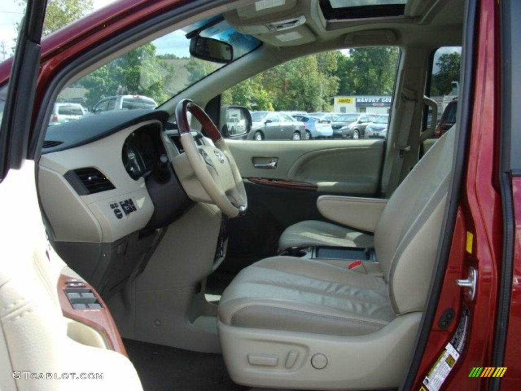 2011 Sienna Limited AWD - Salsa Red Pearl / Bisque photo #11