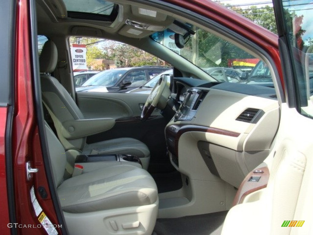 2011 Sienna Limited AWD - Salsa Red Pearl / Bisque photo #26