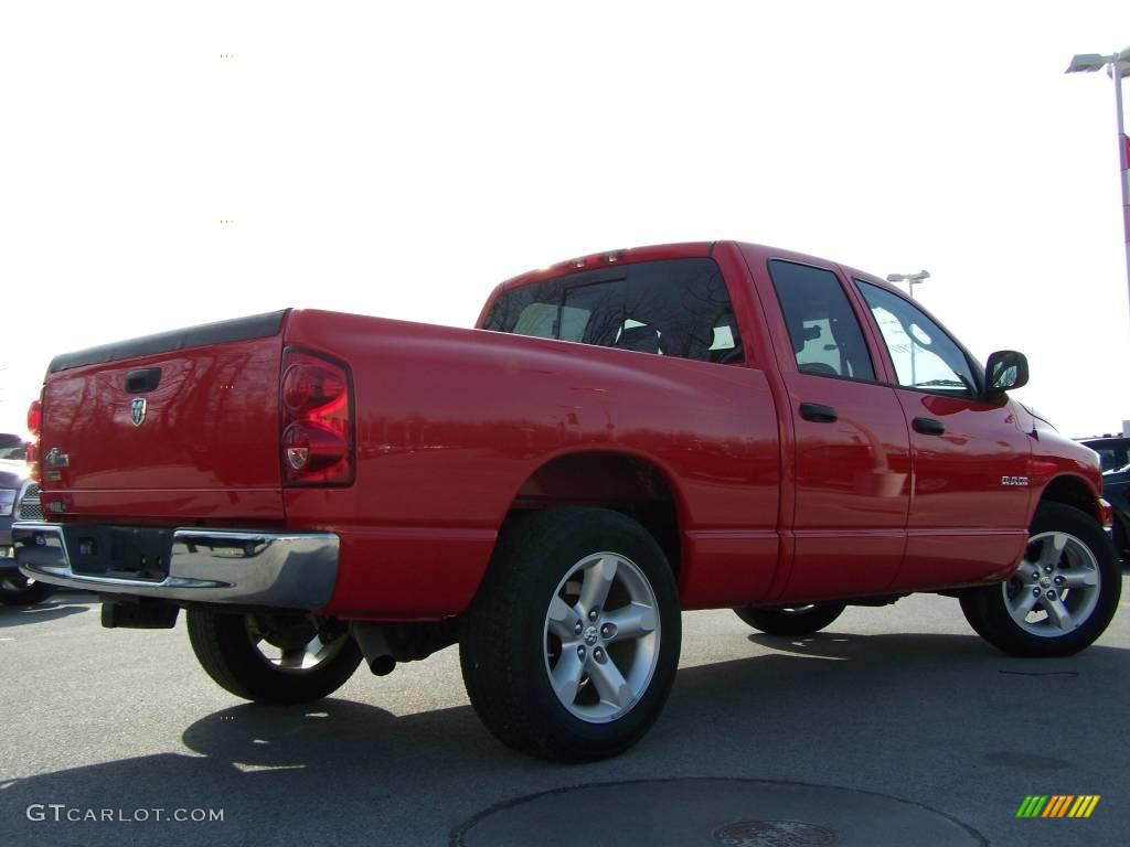 2008 Ram 1500 Big Horn Edition Quad Cab - Flame Red / Medium Slate Gray photo #4