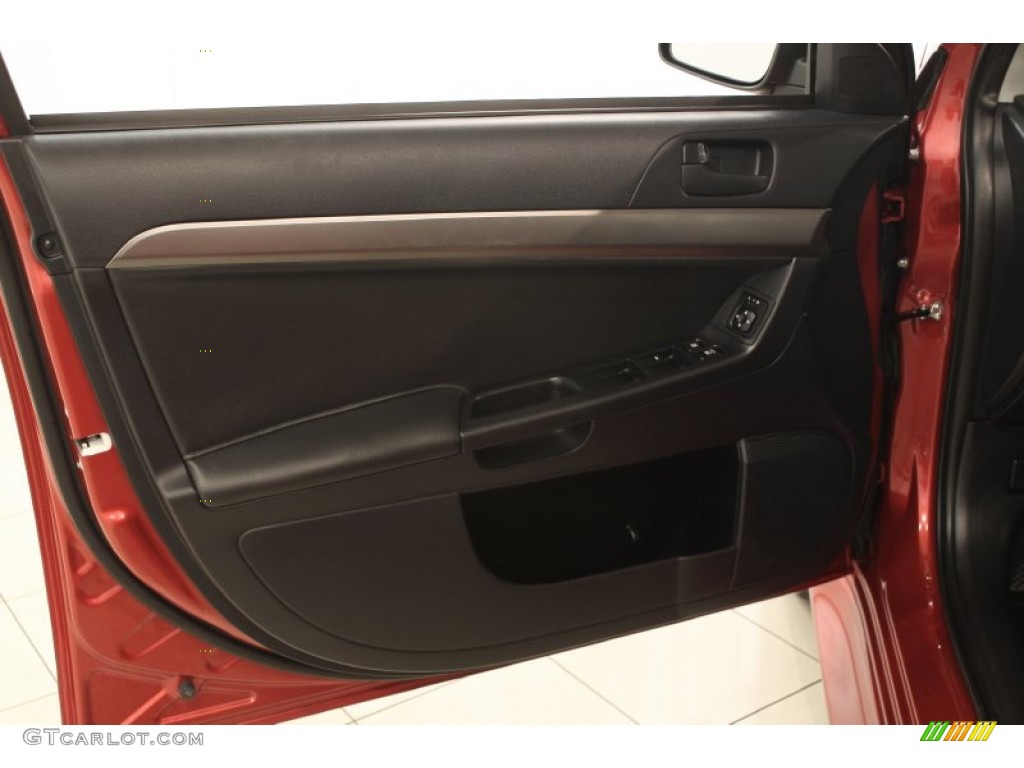 2012 Mitsubishi Lancer SE AWD Black Door Panel Photo #71106346