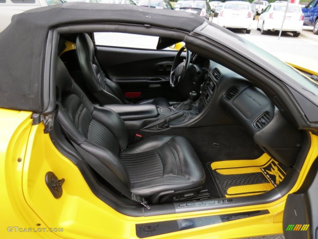 2002 Corvette Convertible - Millenium Yellow / Black photo #16