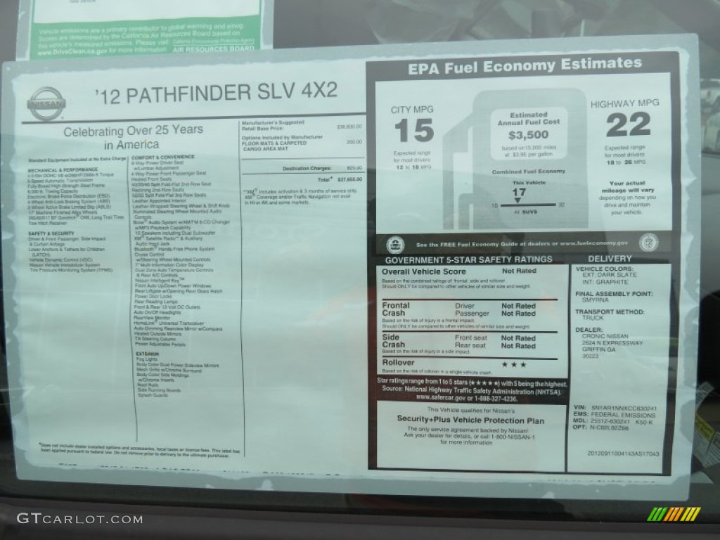 2012 Pathfinder Silver - Dark Slate / Graphite photo #12
