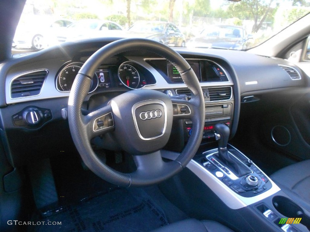 2010 Audi A5 2.0T quattro Cabriolet Black Dashboard Photo #71108014