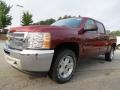 2013 Deep Ruby Metallic Chevrolet Silverado 1500 LT Crew Cab 4x4  photo #3