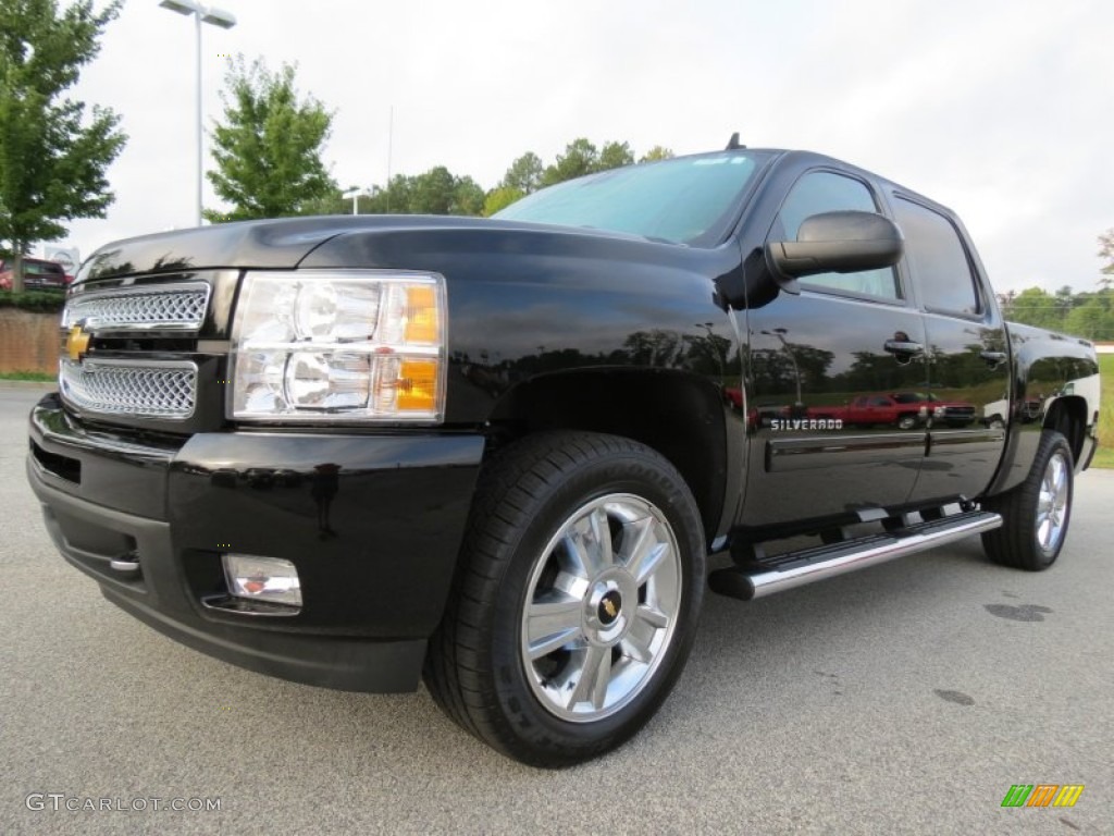 Black 2013 Chevrolet Silverado 1500 LTZ Crew Cab Exterior Photo #71108815