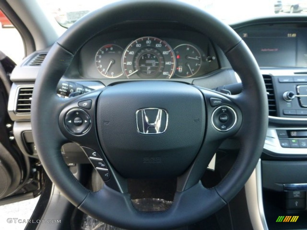 2013 Honda Accord Sport Sedan Black Steering Wheel Photo #71110364