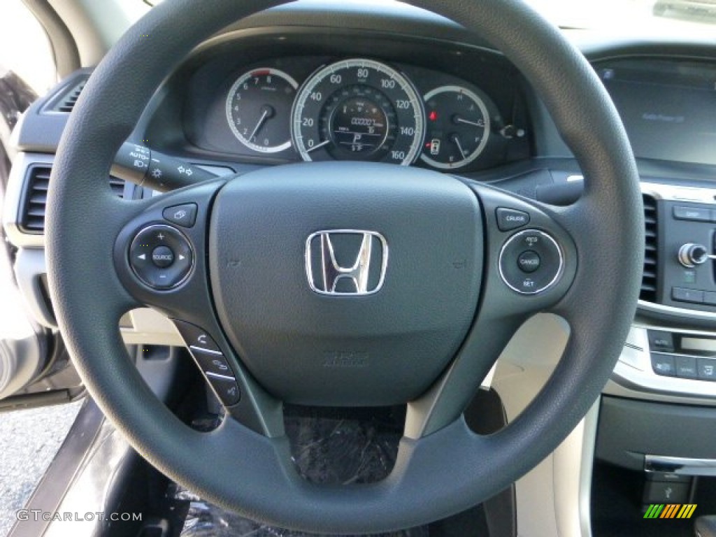2013 Honda Accord LX Sedan Gray Steering Wheel Photo #71110538