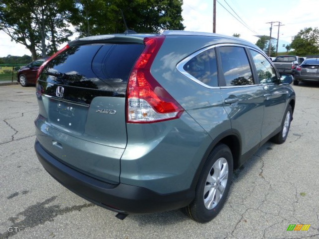 2012 CR-V EX-L 4WD - Opal Sage Metallic / Black photo #4