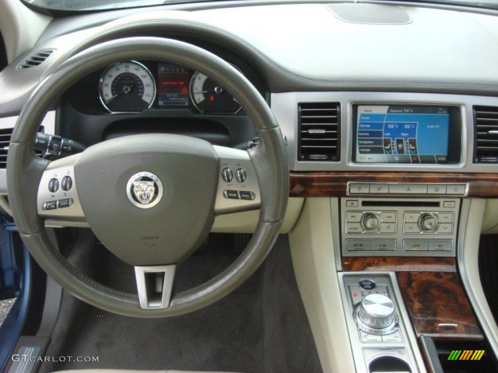 2009 Jaguar XF Premium Luxury Ivory/Oyster Dashboard Photo #71111318