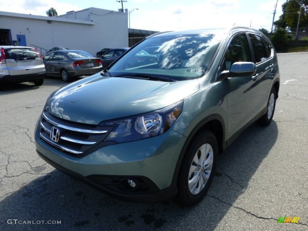 2012 CR-V EX-L 4WD - Opal Sage Metallic / Black photo #8