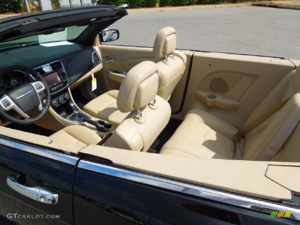 Black/Light Frost Beige Interior 2013 Chrysler 200 Limited Hard Top Convertible Photo #71113694