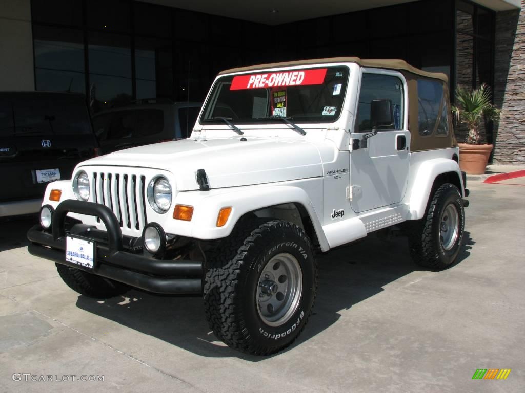 1998 Wrangler Sahara 4x4 - Stone White / Khaki photo #3