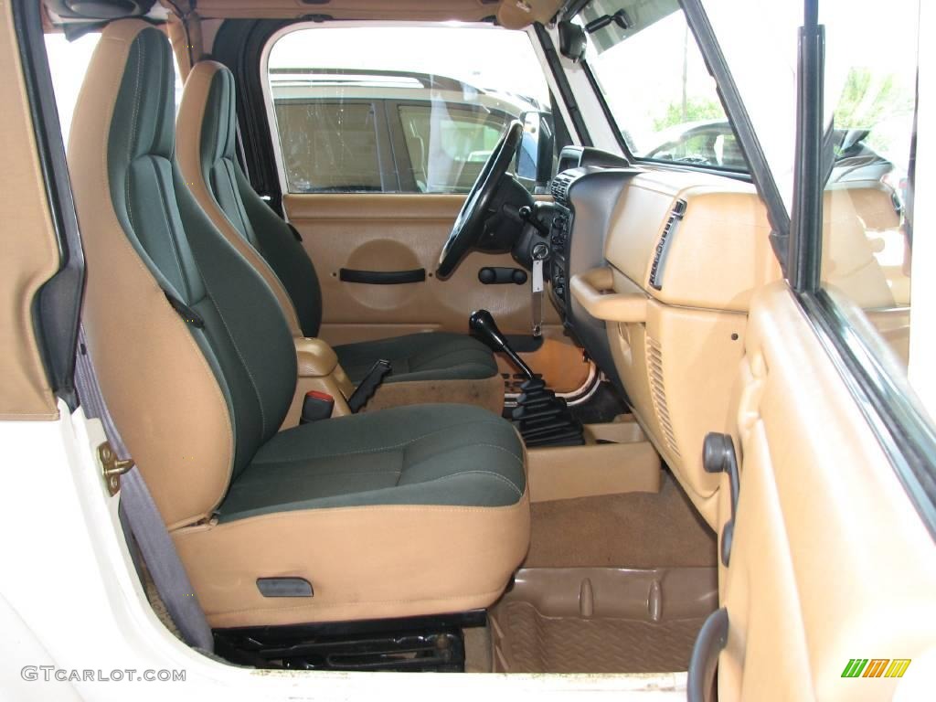 1998 Wrangler Sahara 4x4 - Stone White / Khaki photo #10