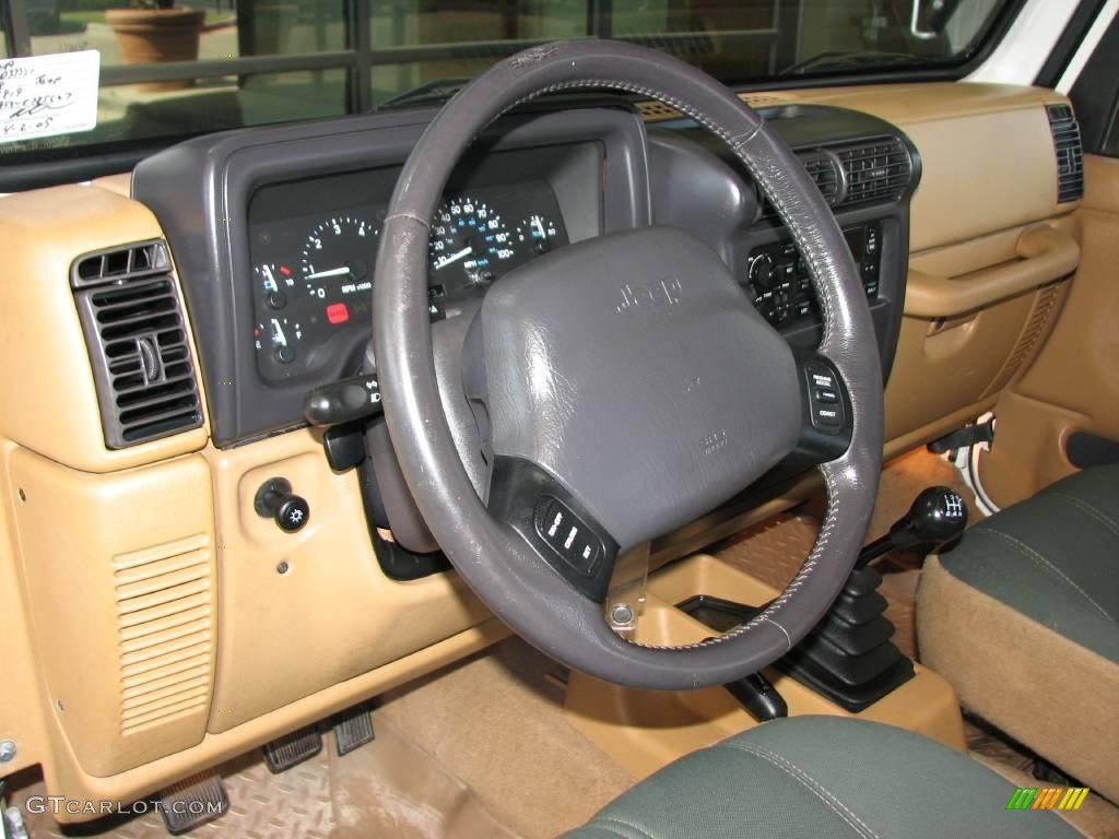 1998 Wrangler Sahara 4x4 - Stone White / Khaki photo #14