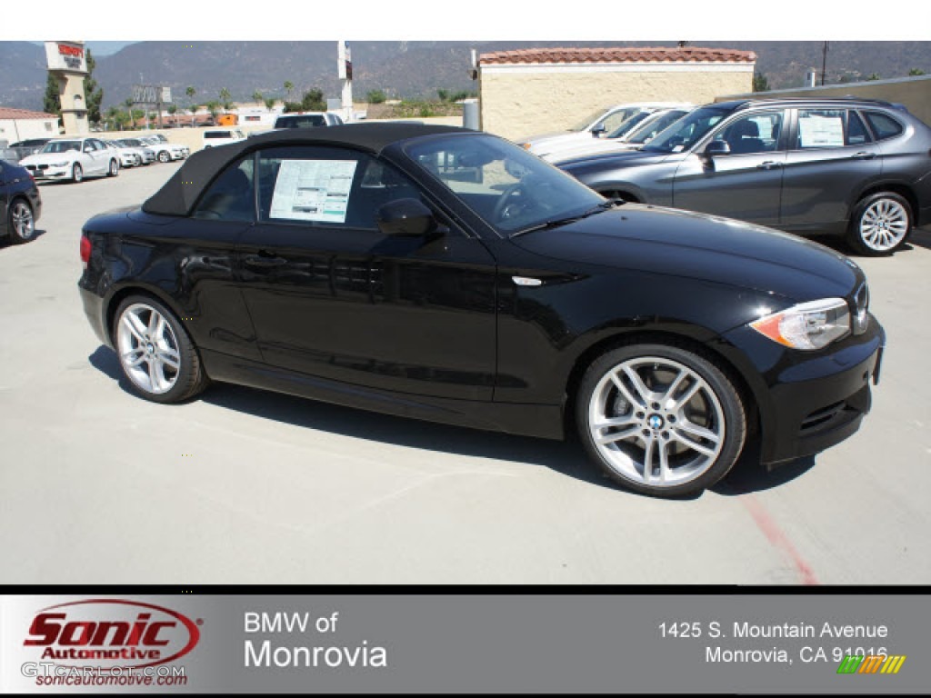 2013 1 Series 135i Convertible - Jet Black / Black photo #1