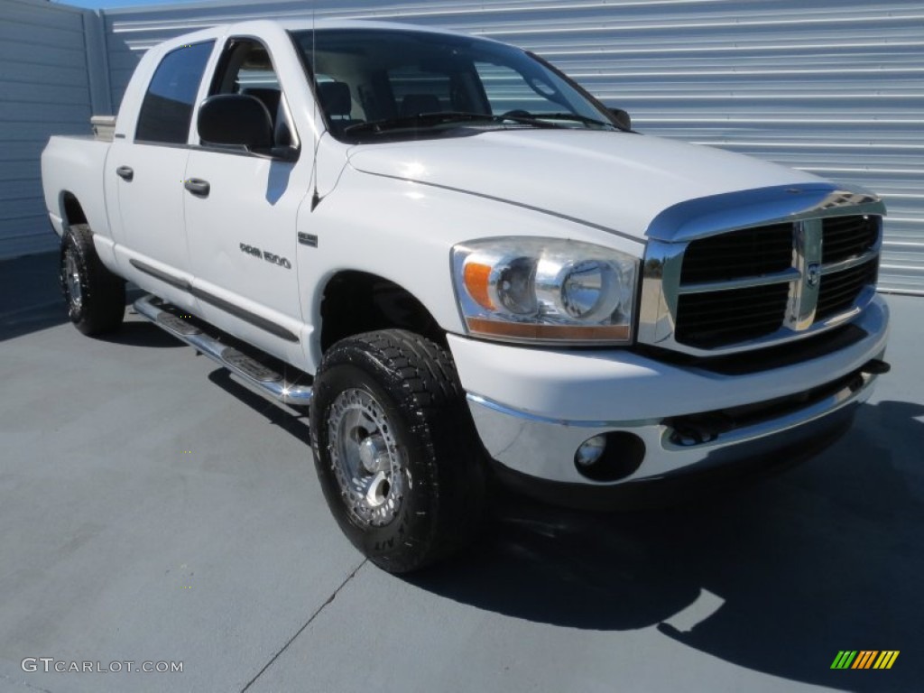 2006 Ram 1500 SLT Mega Cab 4x4 - Bright White / Medium Slate Gray photo #1