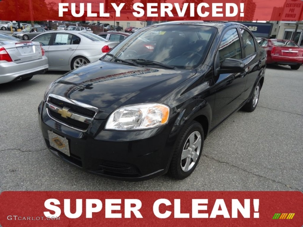 2010 Aveo LT Sedan - Black Granite / Charcoal photo #1