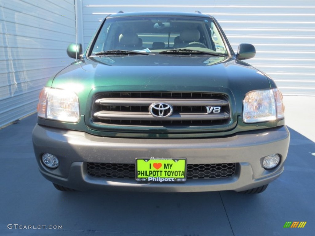 2004 Sequoia SR5 - Imperial Jade Green Mica / Oak photo #7