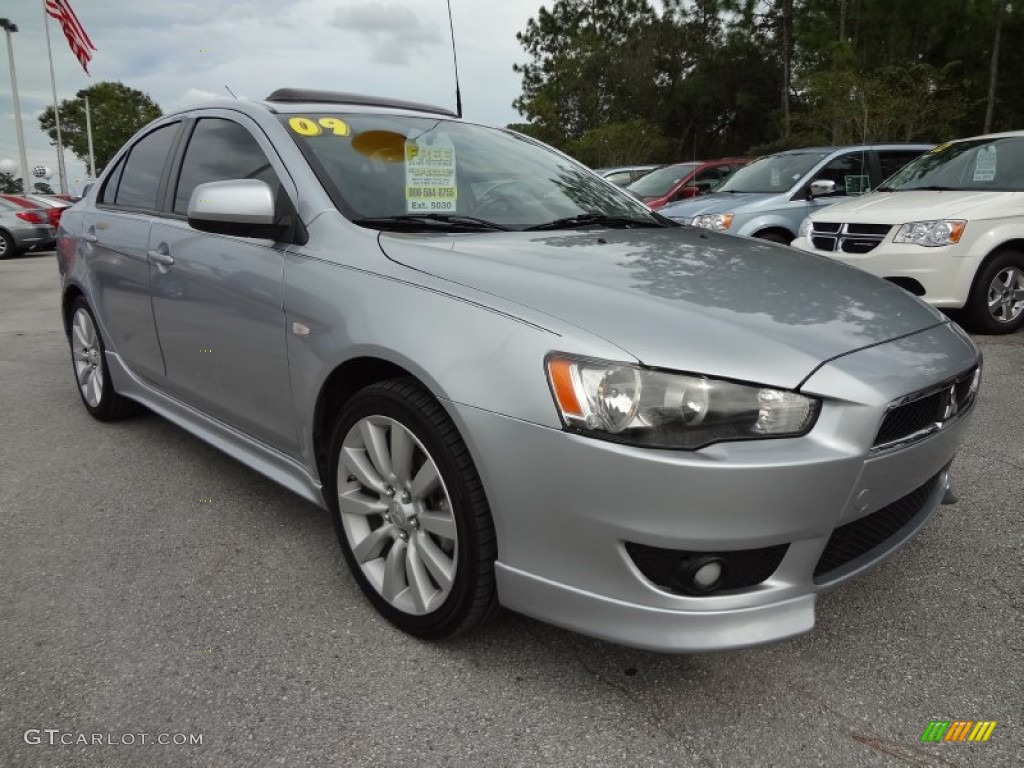 Apex Silver Metallic 2009 Mitsubishi Lancer GTS Exterior Photo #71118692