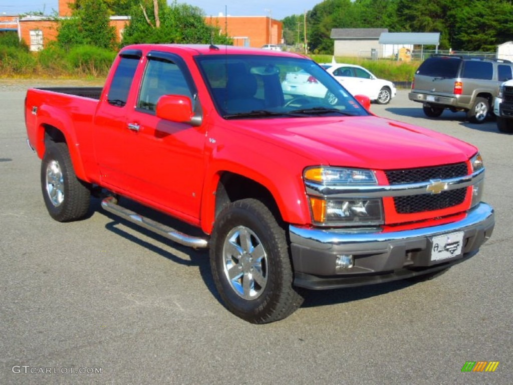 2009 Colorado LT Extended Cab 4x4 - Victory Red / Ebony photo #1