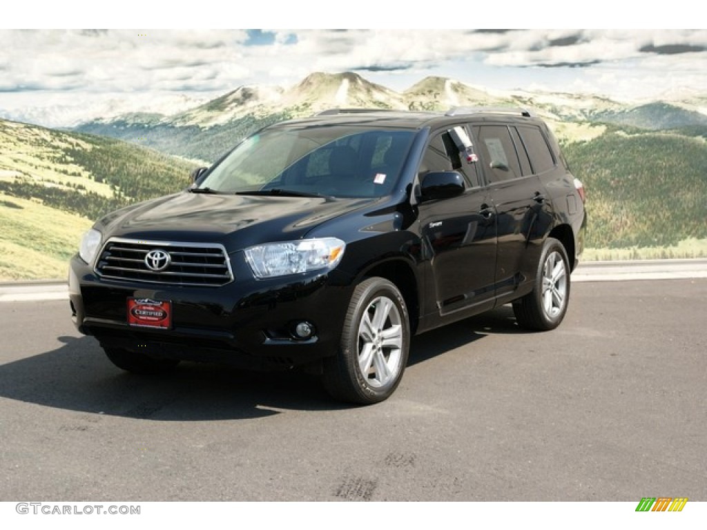 2010 Highlander Sport 4WD - Black / Ash photo #4