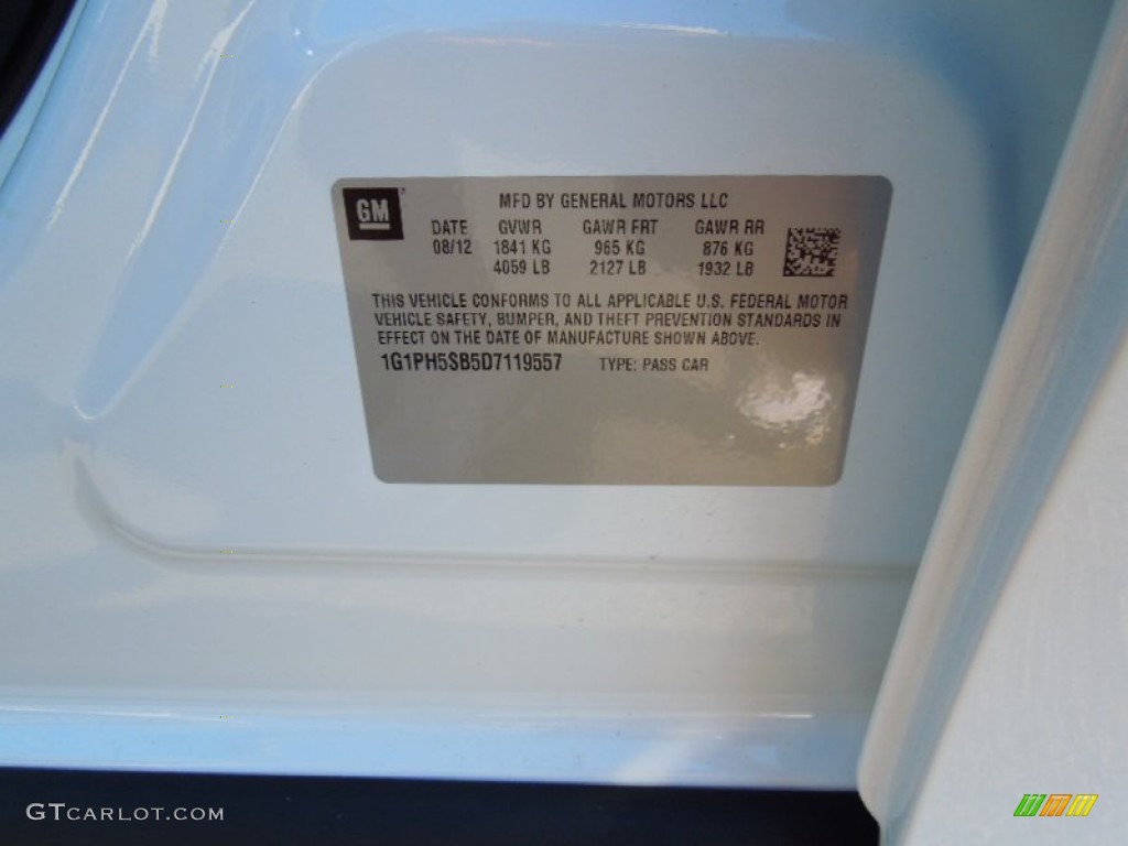 2013 Cruze ECO - Summit White / Jet Black photo #7