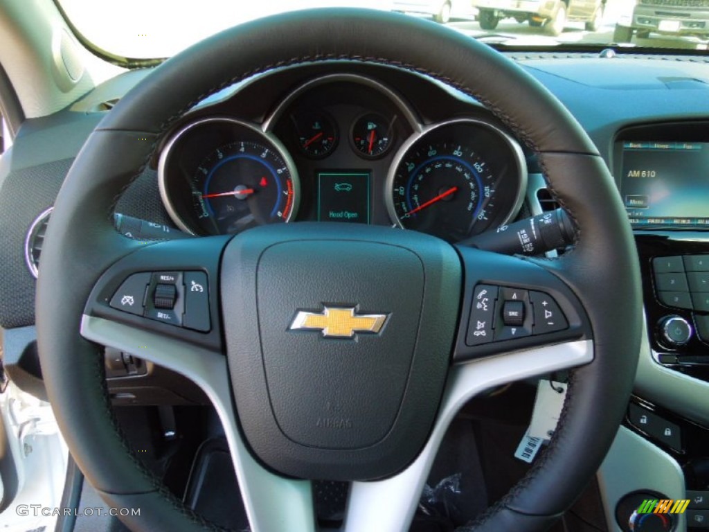 2013 Chevrolet Cruze ECO Jet Black Steering Wheel Photo #71122535