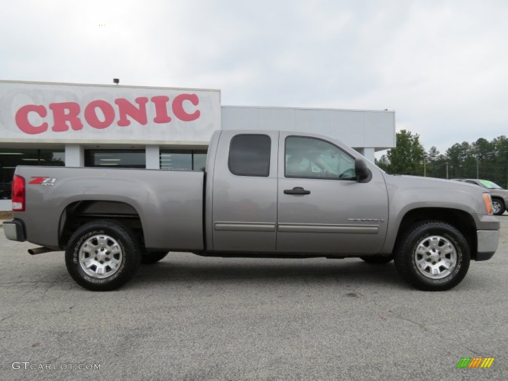 2008 Sierra 1500 SLE Extended Cab 4x4 - Steel Gray Metallic / Ebony photo #8