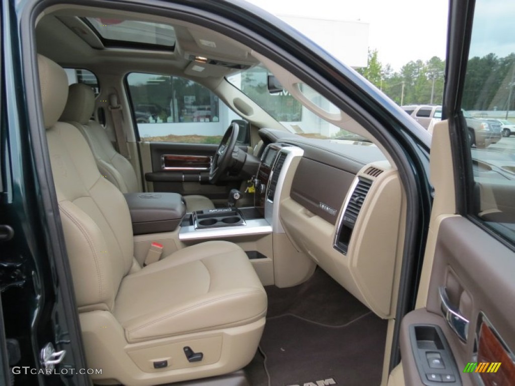 2011 Ram 1500 Laramie Crew Cab - Hunter Green Pearl / Light Pebble Beige/Bark Brown photo #18