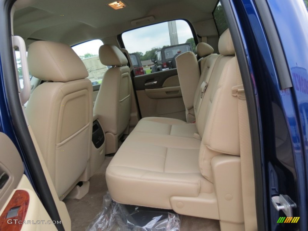 Very Dark Cashmere/Light Cashmere Interior 2013 GMC Sierra 1500 SLT Crew Cab Photo #71127602