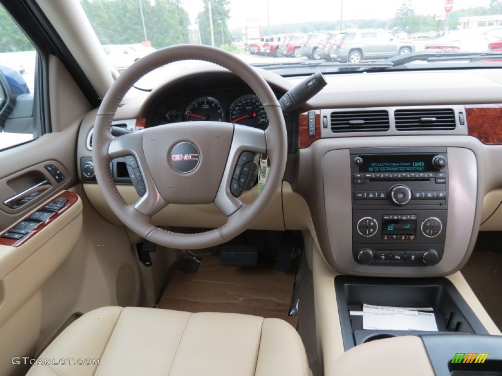 2013 GMC Sierra 1500 SLT Crew Cab Very Dark Cashmere/Light Cashmere Dashboard Photo #71127620