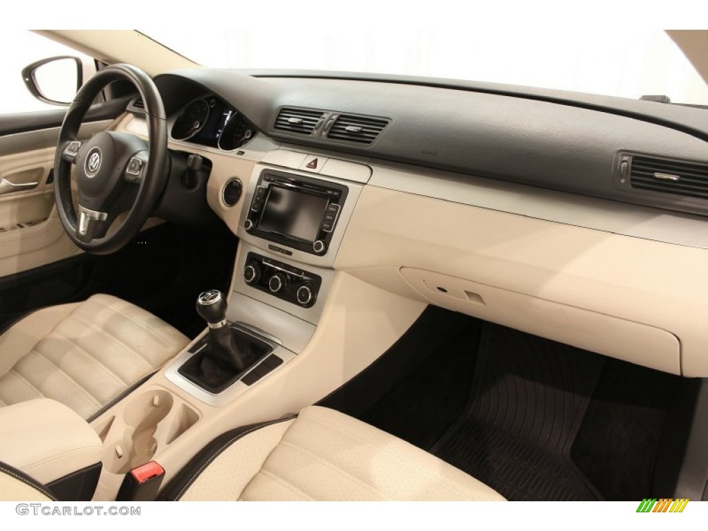 2010 Volkswagen CC Sport Cornsilk Beige Two Tone Dashboard Photo #71128892