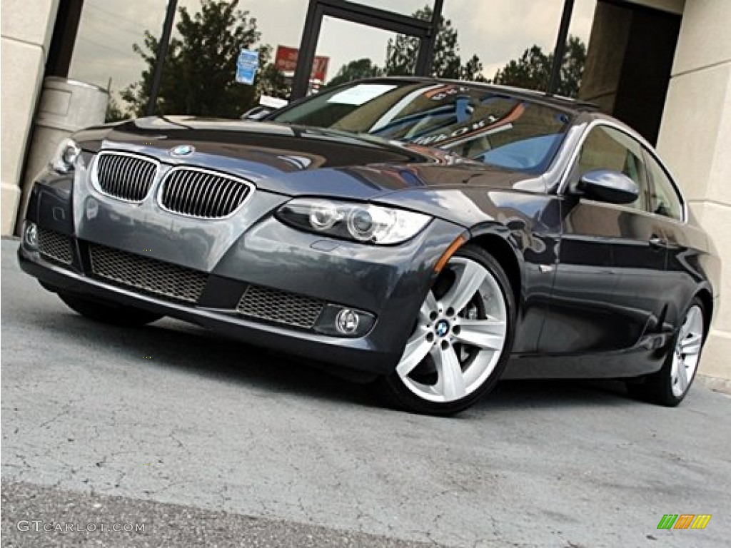2007 3 Series 335i Coupe - Sparkling Graphite Metallic / Black photo #1