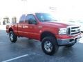 2005 Red Clearcoat Ford F250 Super Duty XLT SuperCab 4x4  photo #3
