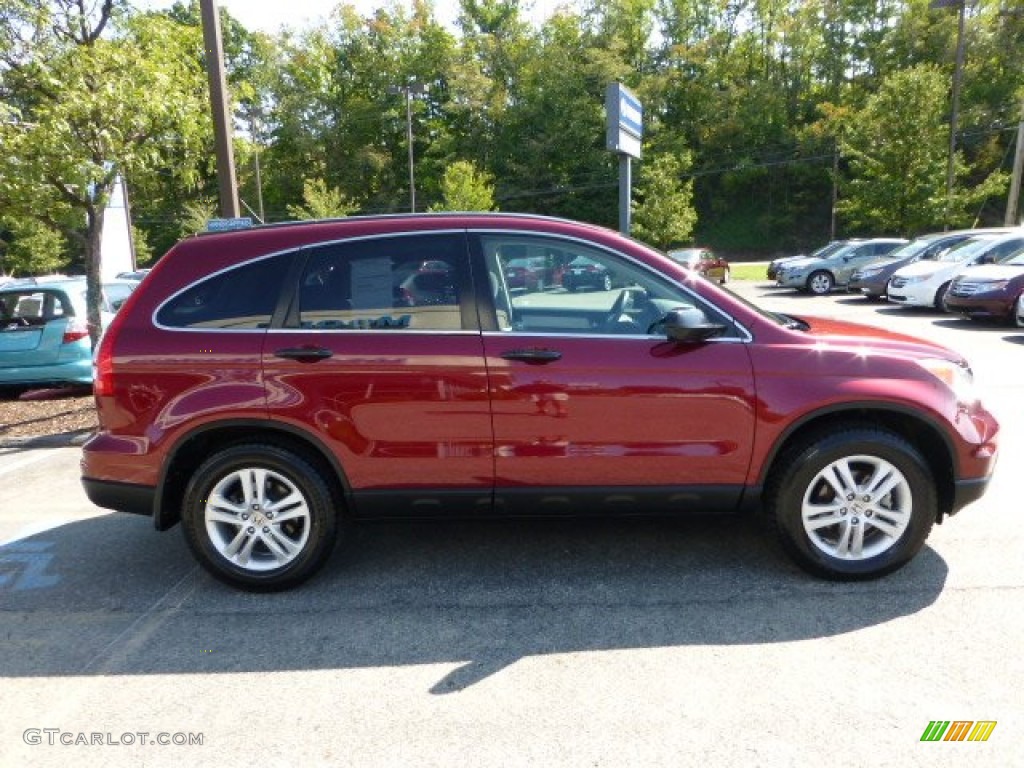 2010 CR-V EX AWD - Tango Red Pearl / Gray photo #6