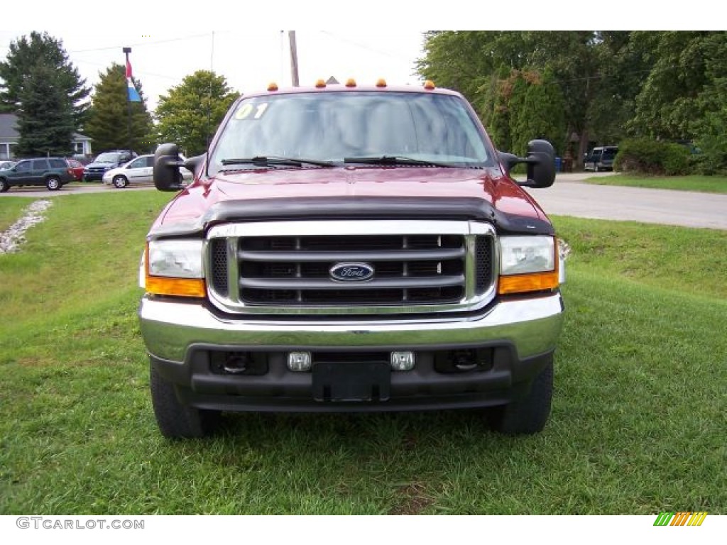 2001 F250 Super Duty XLT SuperCab 4x4 - Toreador Red Metallic / Medium Graphite photo #6