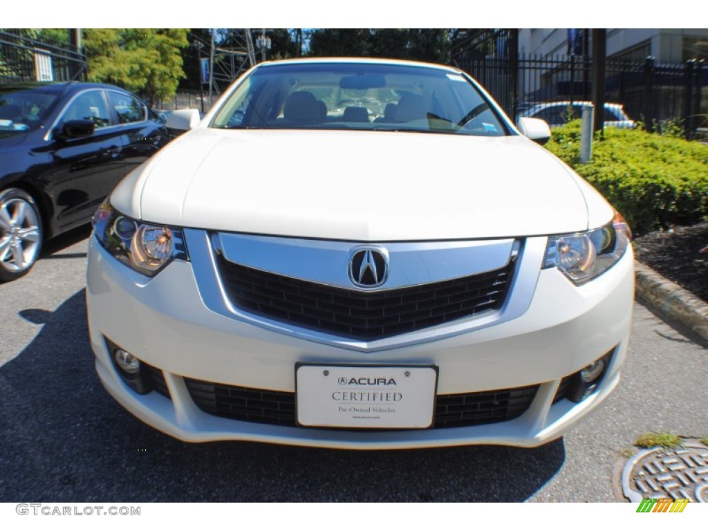 2010 TSX Sedan - Premium White Pearl / Parchment photo #2