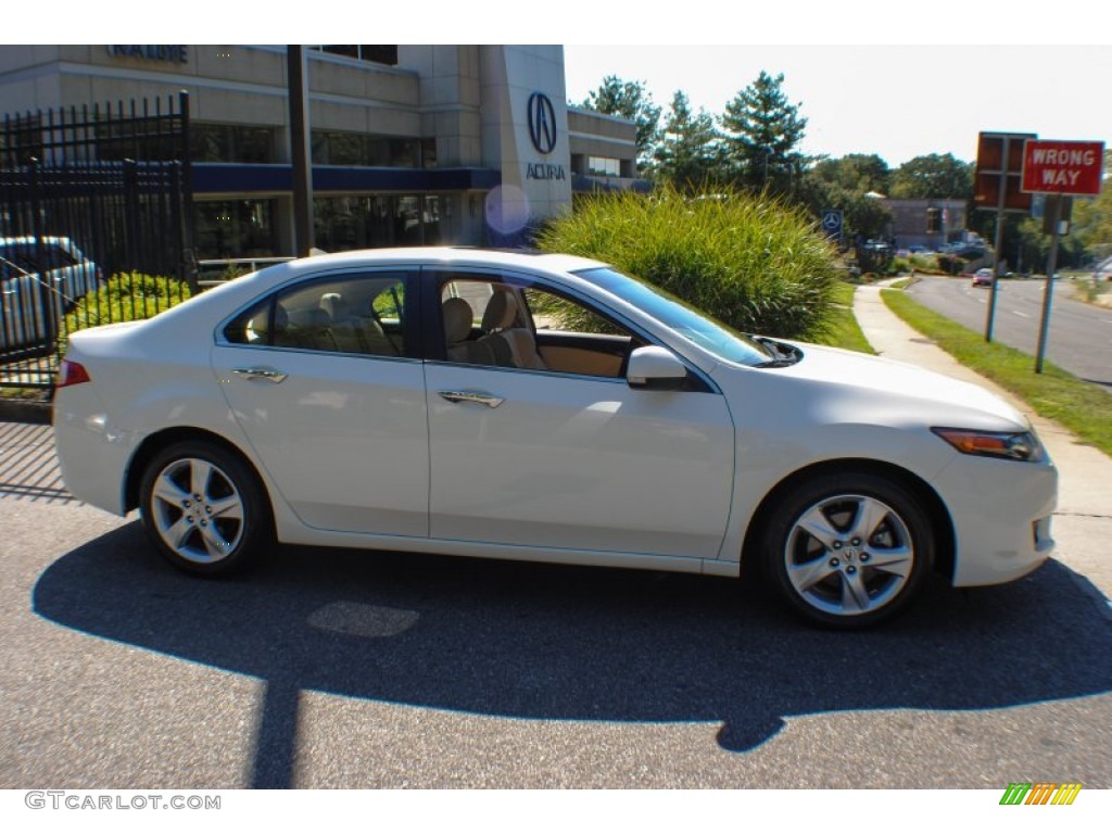 2010 TSX Sedan - Premium White Pearl / Parchment photo #3