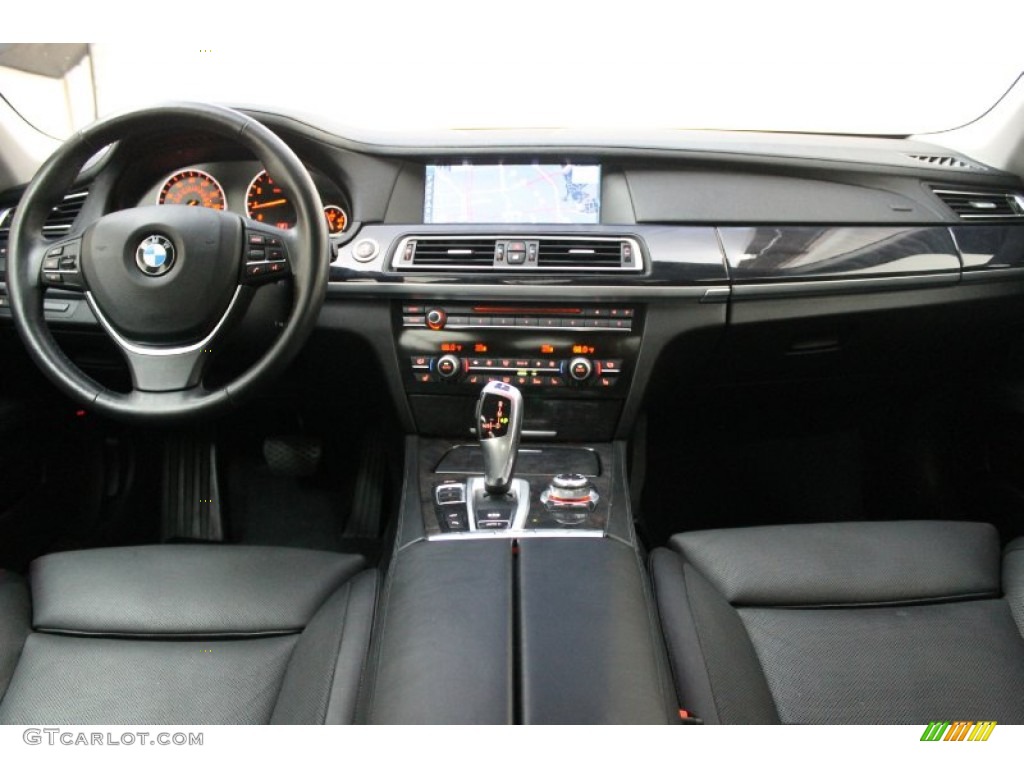 2009 BMW 7 Series 750Li Sedan Black Nappa Leather Dashboard Photo #71136597