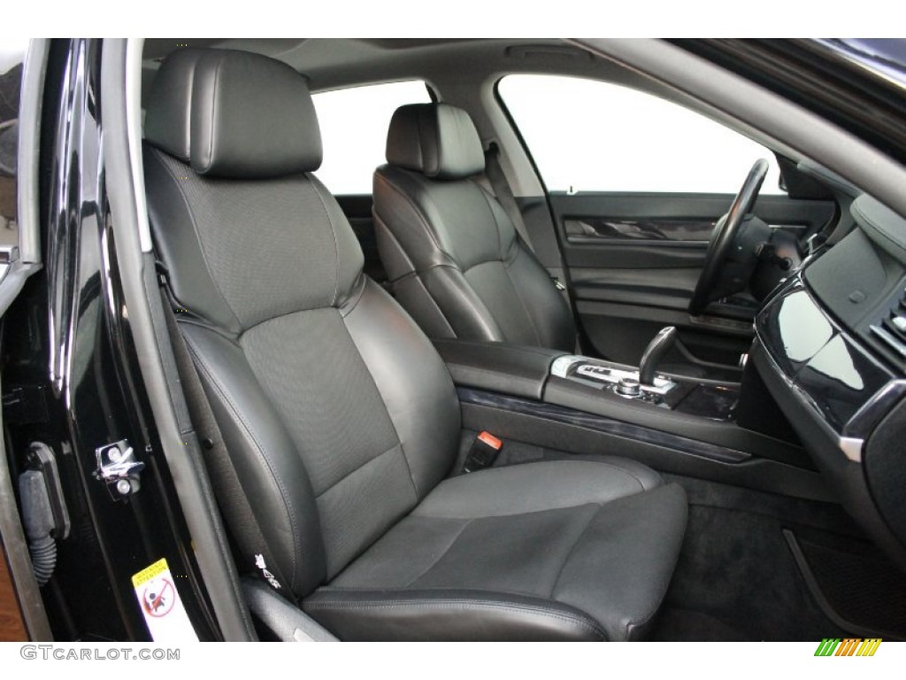 Black Nappa Leather Interior 2009 BMW 7 Series 750Li Sedan Photo #71136645