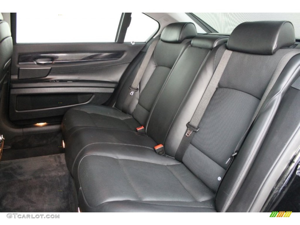 Black Nappa Leather Interior 2009 BMW 7 Series 750Li Sedan Photo #71136654