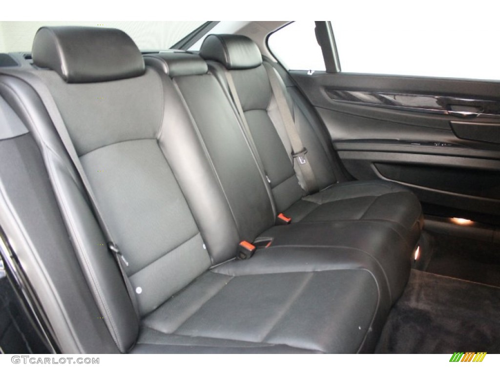Black Nappa Leather Interior 2009 BMW 7 Series 750Li Sedan Photo #71136665