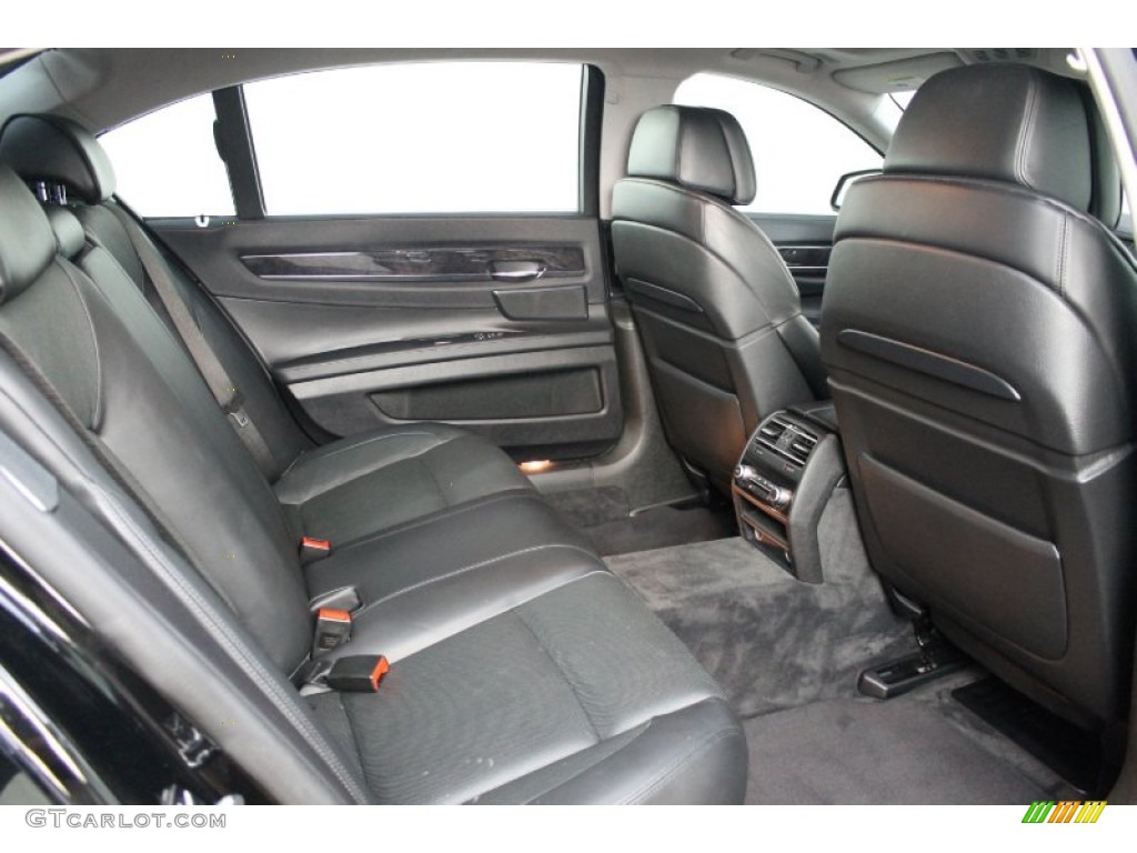 Black Nappa Leather Interior 2009 BMW 7 Series 750Li Sedan Photo #71136674