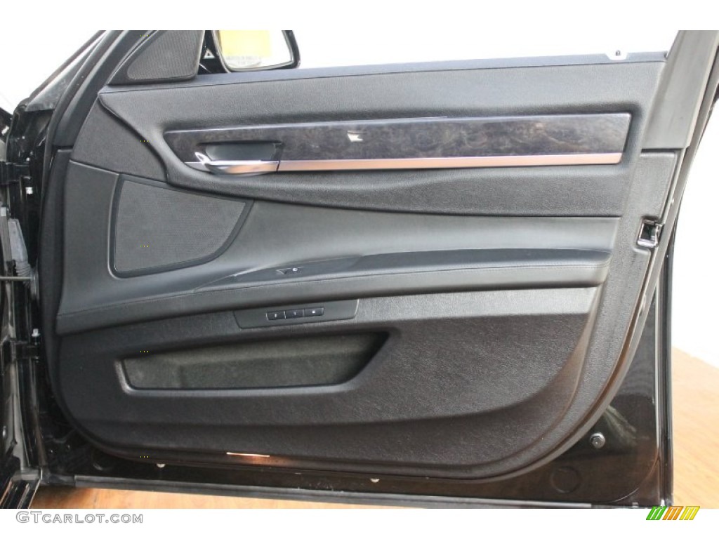 2009 BMW 7 Series 750Li Sedan Black Nappa Leather Door Panel Photo #71136702