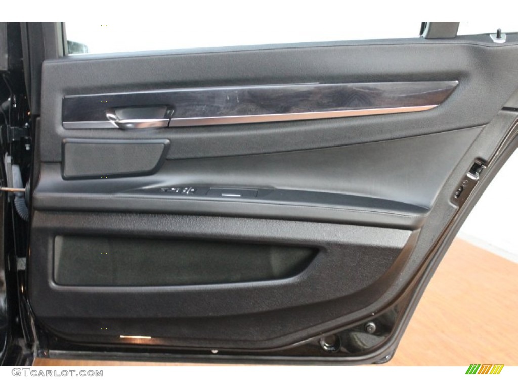 2009 BMW 7 Series 750Li Sedan Black Nappa Leather Door Panel Photo #71136720