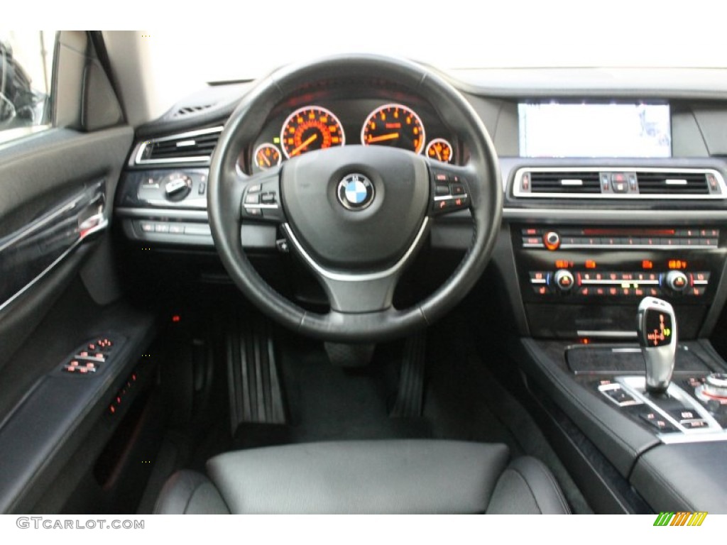 2009 BMW 7 Series 750Li Sedan Black Nappa Leather Dashboard Photo #71136864