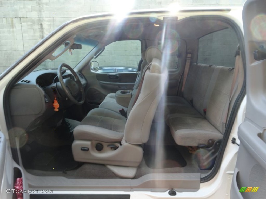 2002 F150 XLT SuperCab 4x4 - Oxford White / Medium Graphite photo #17