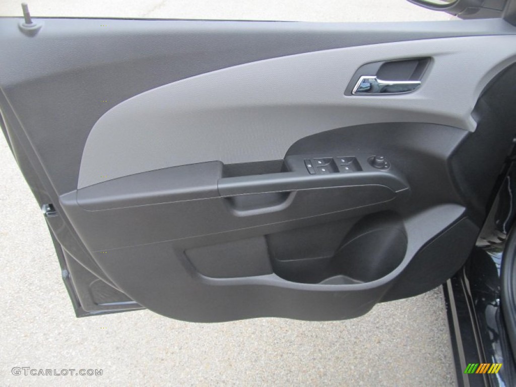 2013 Chevrolet Sonic LTZ Sedan Jet Black/Dark Titanium Door Panel Photo #71138988