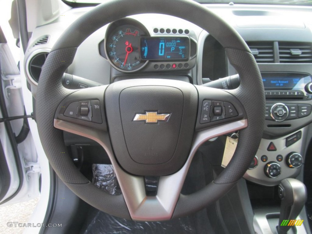 2013 Chevrolet Sonic LT Sedan Dark Pewter/Dark Titanium Steering Wheel Photo #71139924